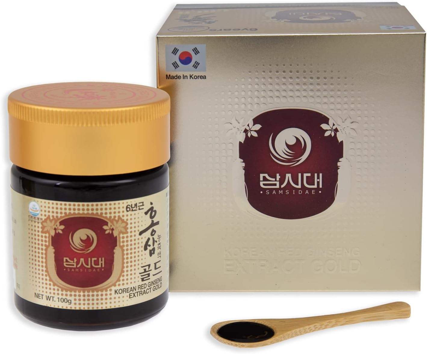 SAMSIDAE Korean Red Ginseng Extract Gold 100g, 6-Year