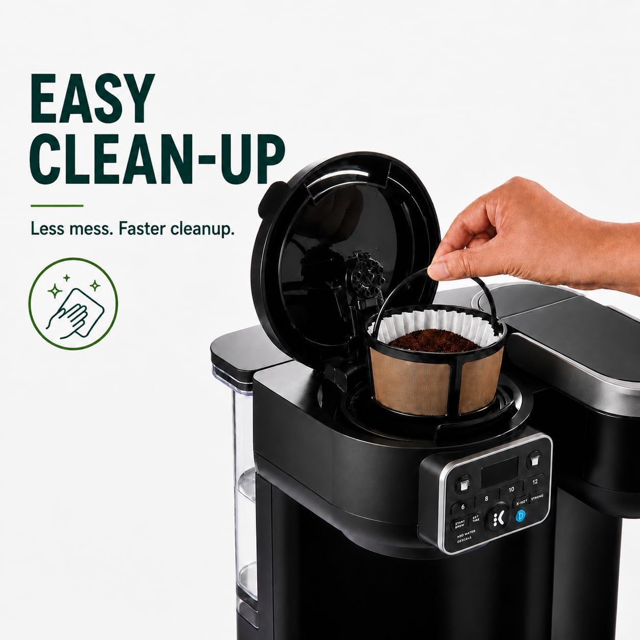 Keurig K-Duo Paper Coffee Filters 100 Pack by PureHQ - Fits Mesh Basket