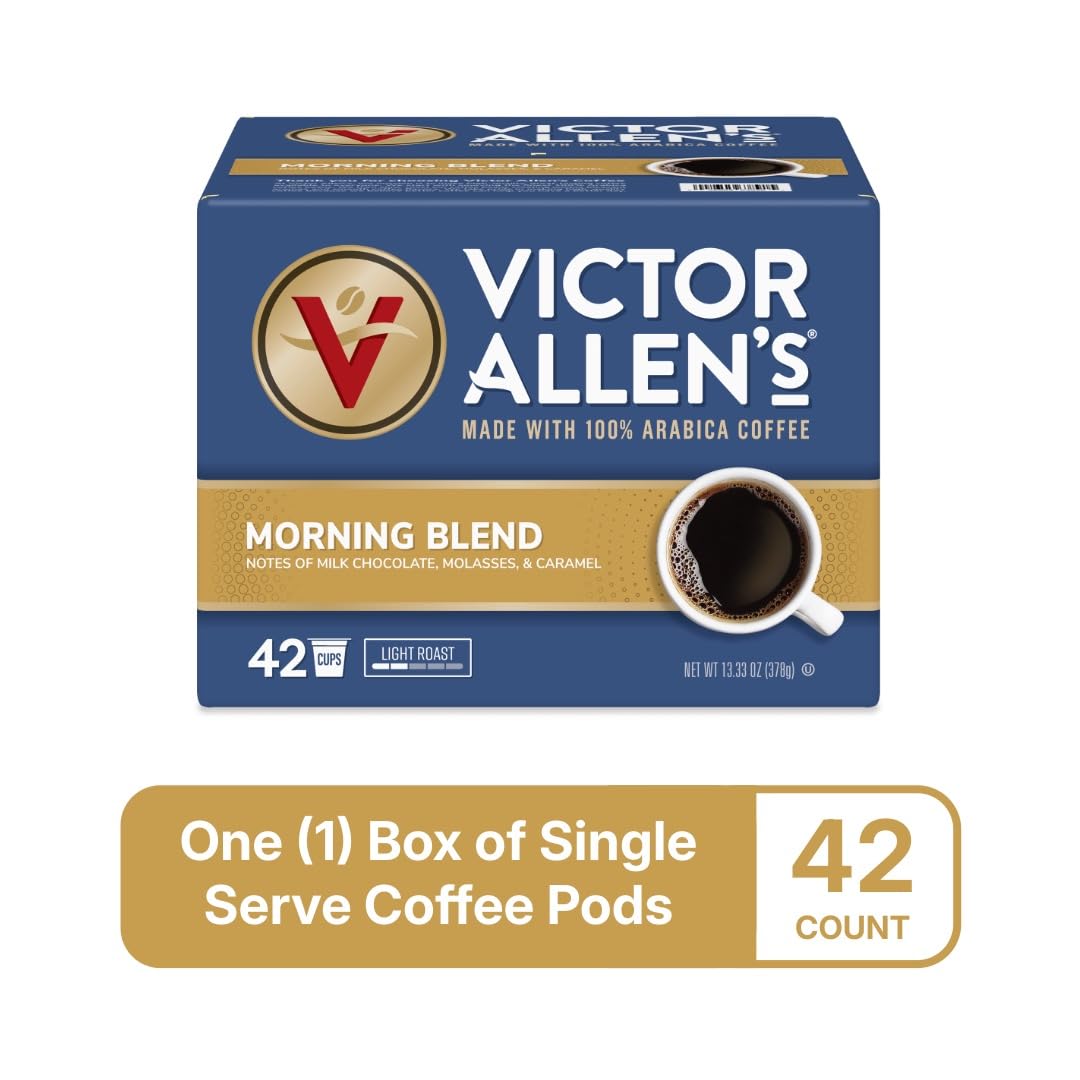 Victor Allen's Coffee Donut Shop Blend, Medium Roast, 80 Count, Single Serve Coffee Pods for Keurig K-Cup Brewers | 100% Arabica beans, Compatible with all K-Cup brewers, Kosher-OU (Pareve), 90-150mg caffeine per serving