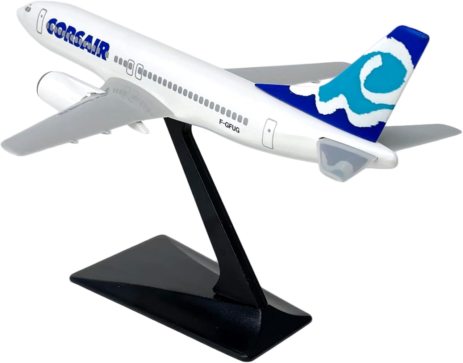 Corsair 737-400 1:185 Scale - Plastic Snap-Fit Model Airplane - Collectible Replica of Corsair Airlines Aircraft - Part# ABO-73740G-005