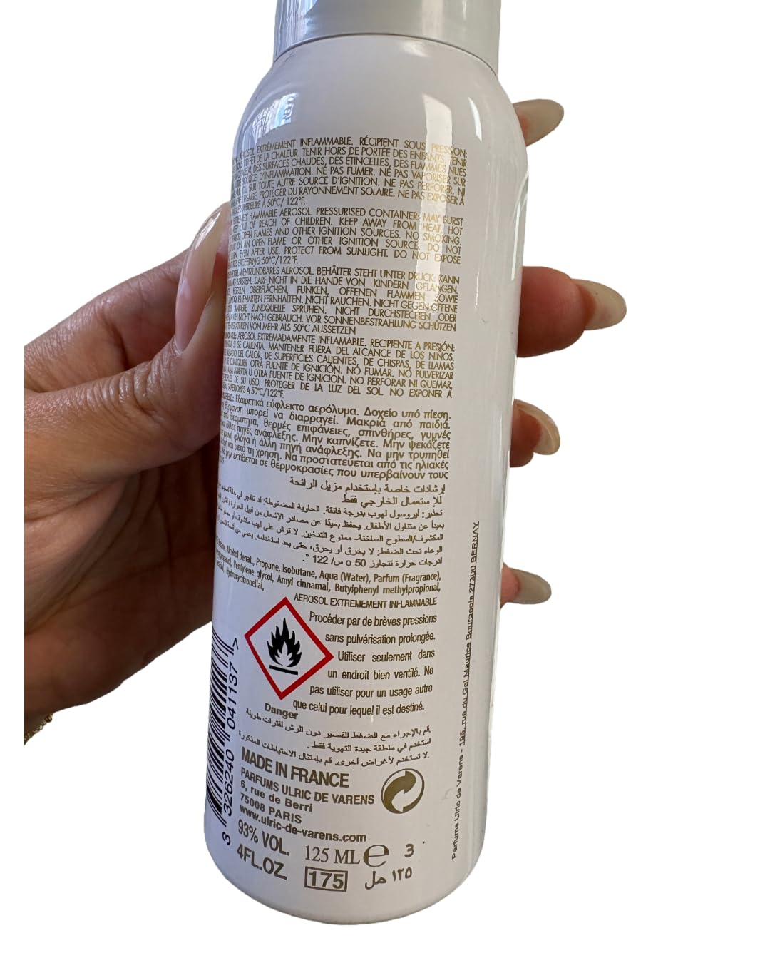 VARENSIA WHITE by Ulric de Varens, DEODORANT SPRAY 4.2 OZ