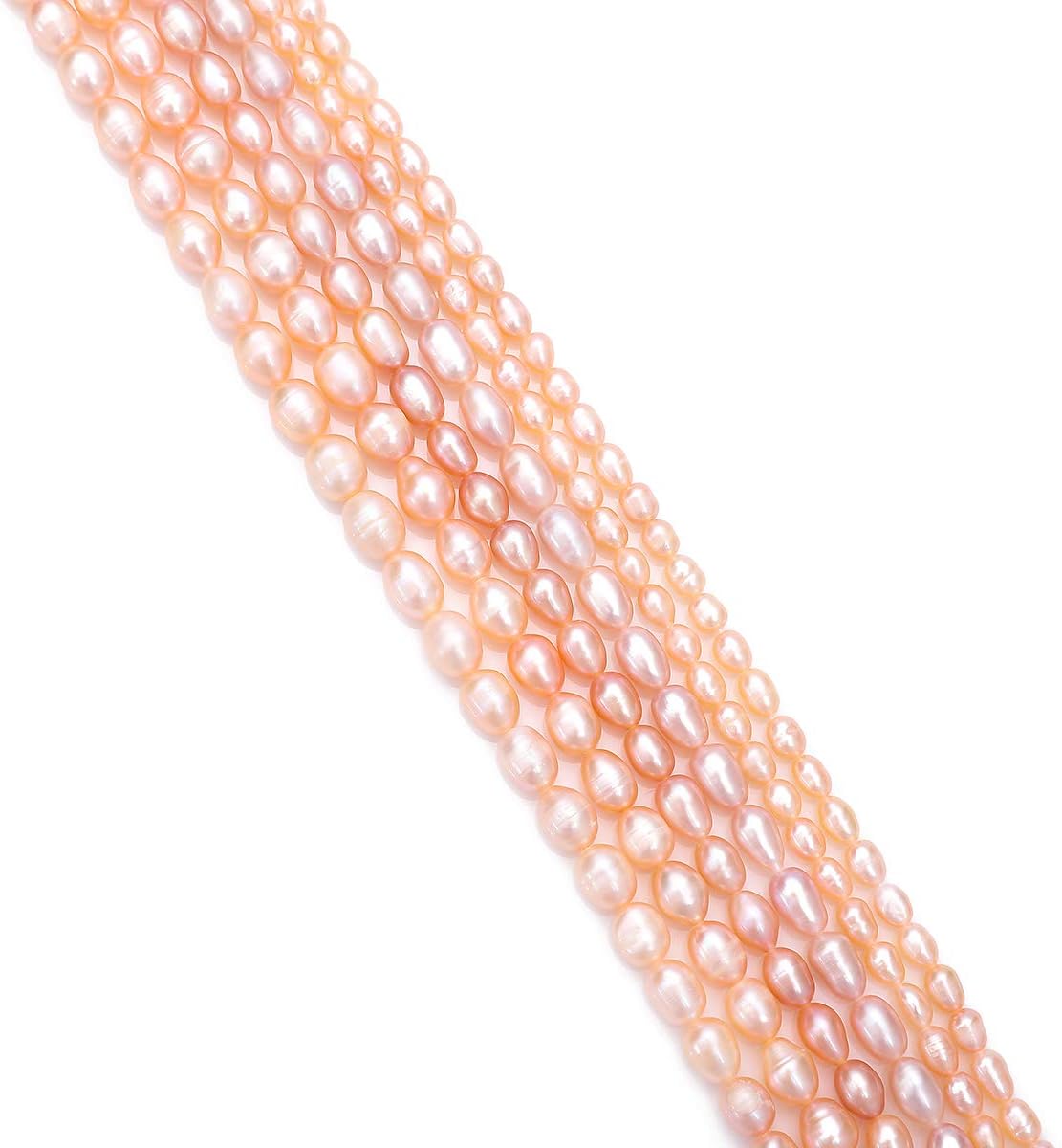 BEADIA Natural Pearl Beads Side Hole 7-8mm Purple Freshwater Cultured Loose Gemstone Beads for DIY Jewelry Making 13.8''/Strand