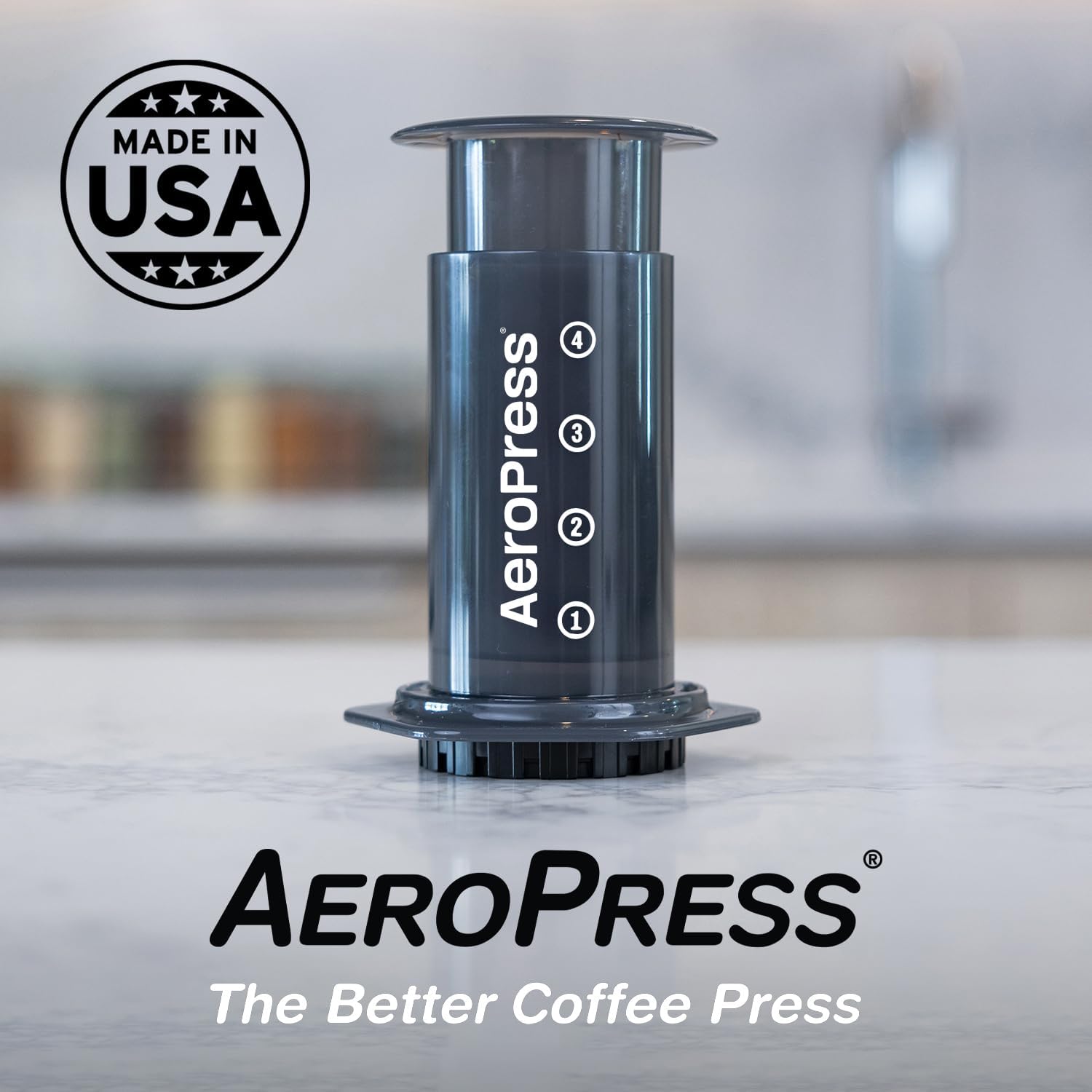 AeroPress Original Coffee Press, French Press, Pour-Over & Espresso Style | All-in-One Manual Coffee Maker, 2-Minute Brew, Less Bitterness