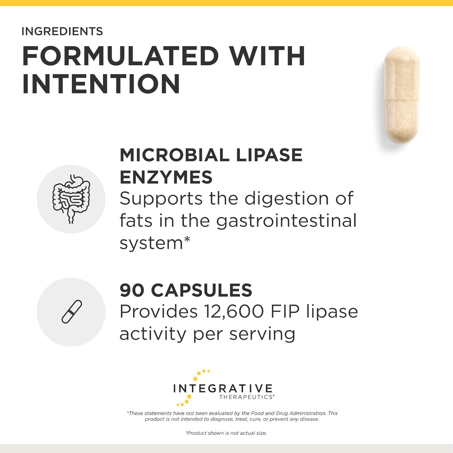 Integrative Therapeutics Lipase Concentrate-HP - Digestive Enzyme Supplement for the Digestion of Fats* - Nutrient Absorption & GI Tract Health