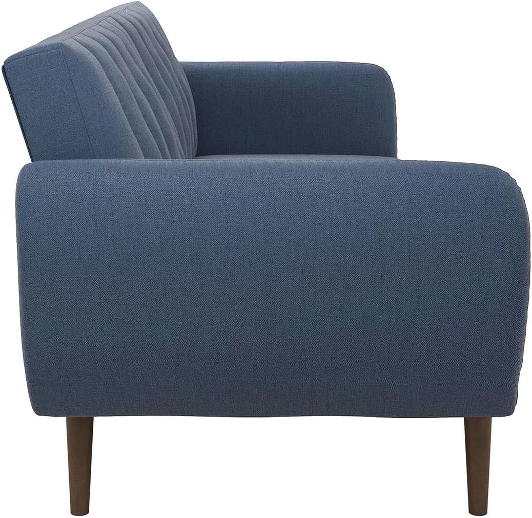 Novogratz Brittany Futon Sofa Bed and Couch Sleeper, Camel Faux Leather