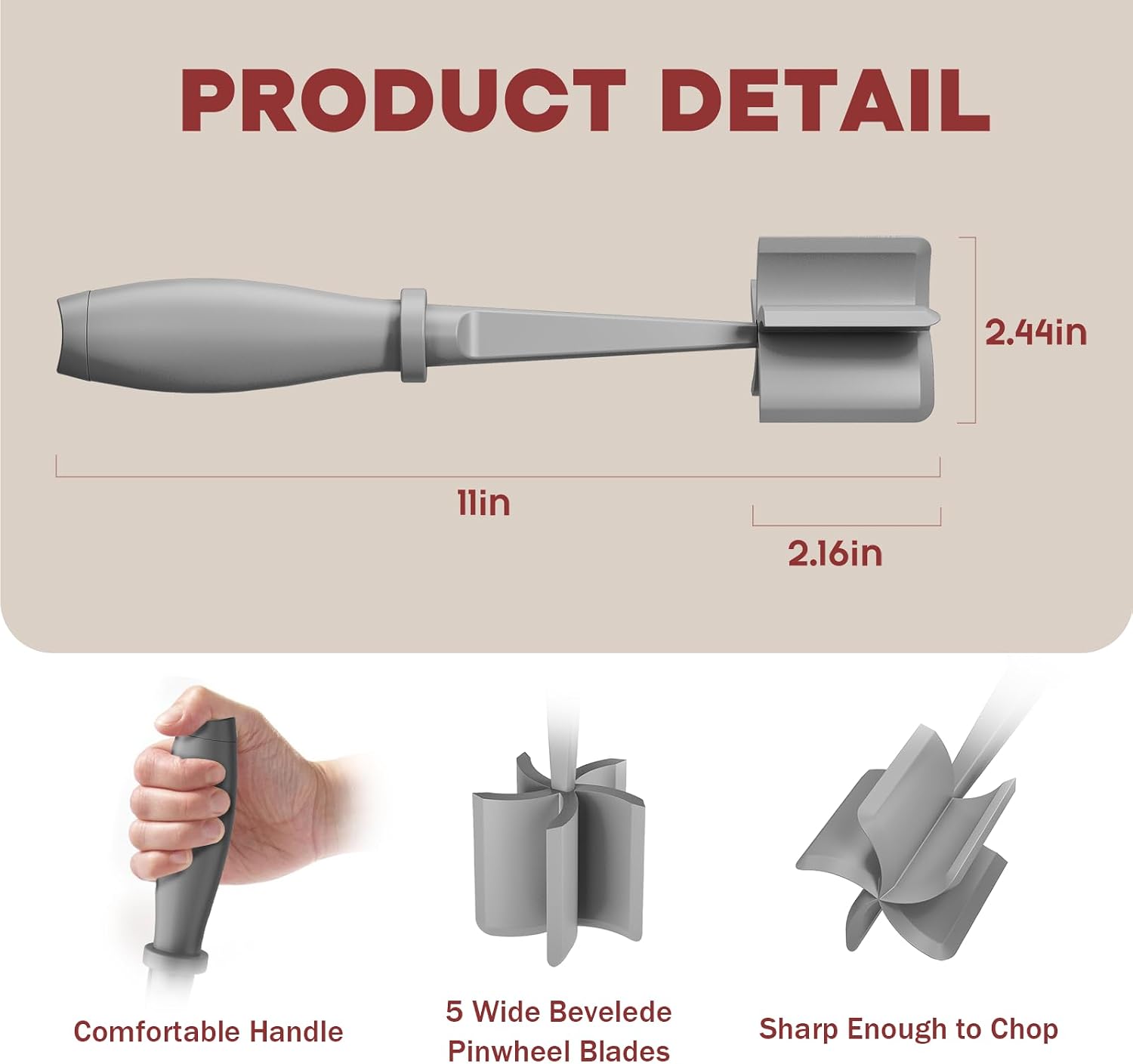 PGYARD Meat Chopper Hamburger Grinder, Kitchen Smasher for Ground Beef