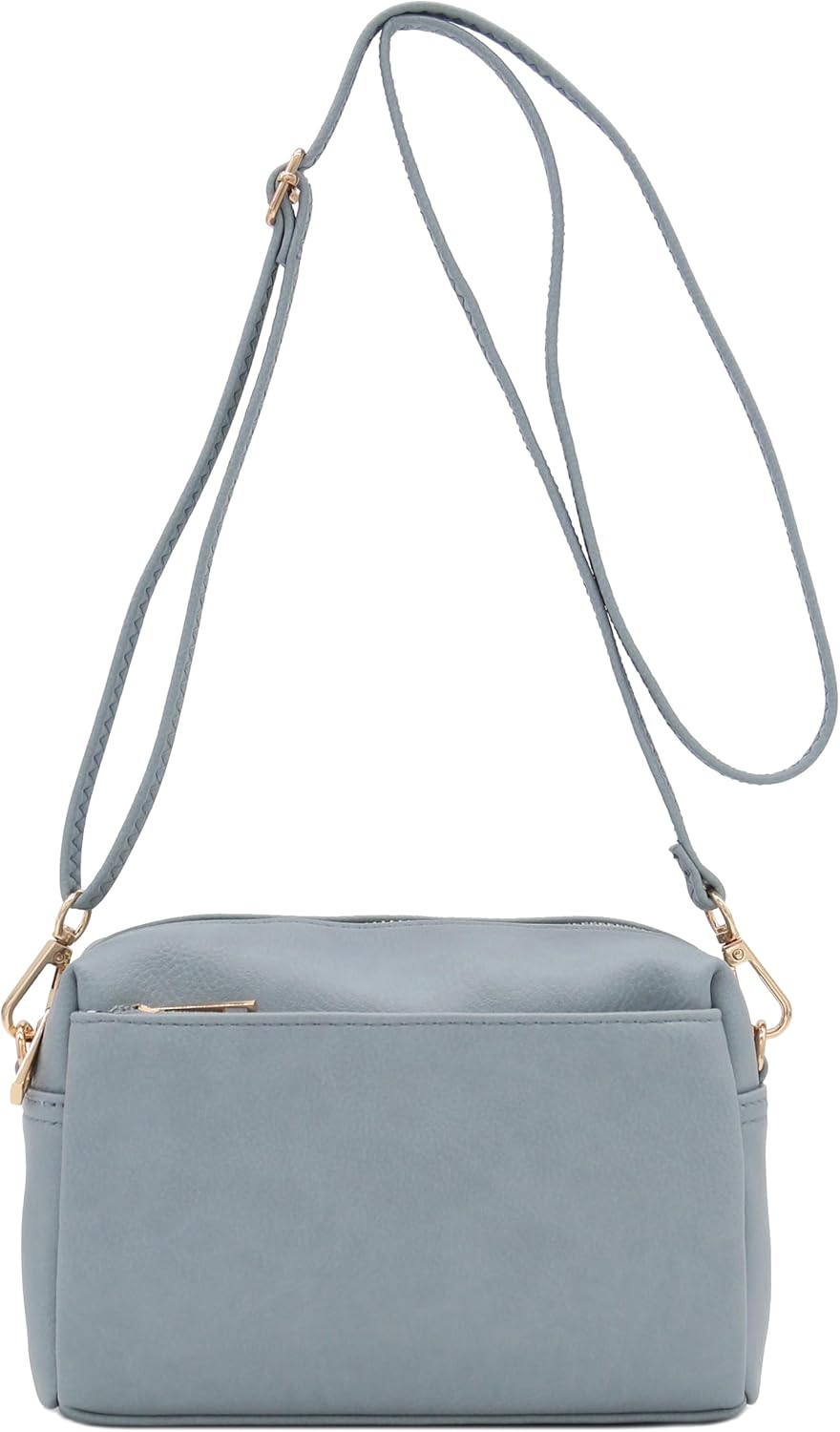 Triple Zip Small Crossbody Bag