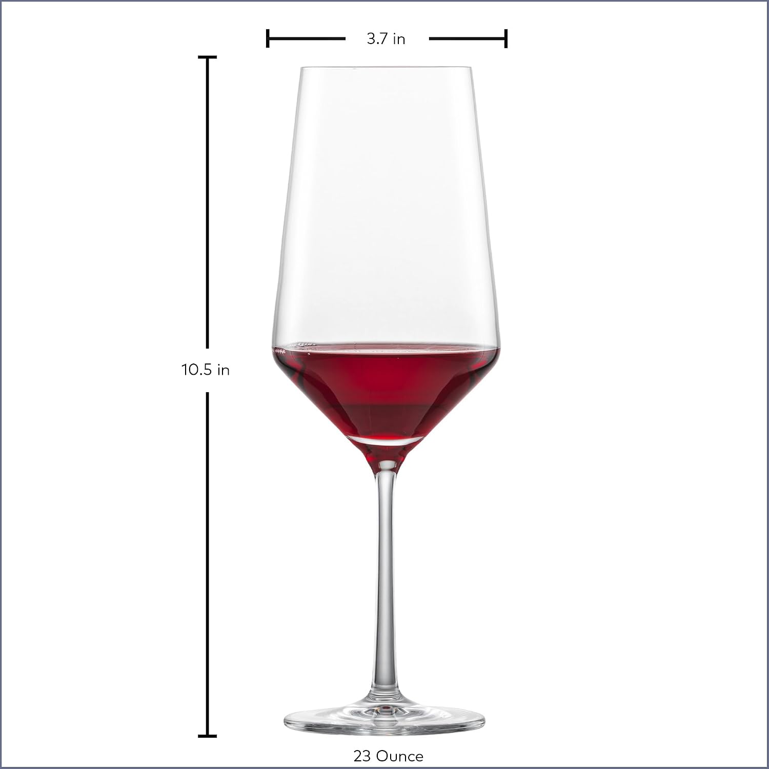 Zwiesel Glas Pure Burgundy Red Wine Glass (Set of 4), Graceful Burgundy Glasses for Red Wine, Dishwasher-Safe Tritan Crystal Glasses, Made in Germany (23 Ounce)