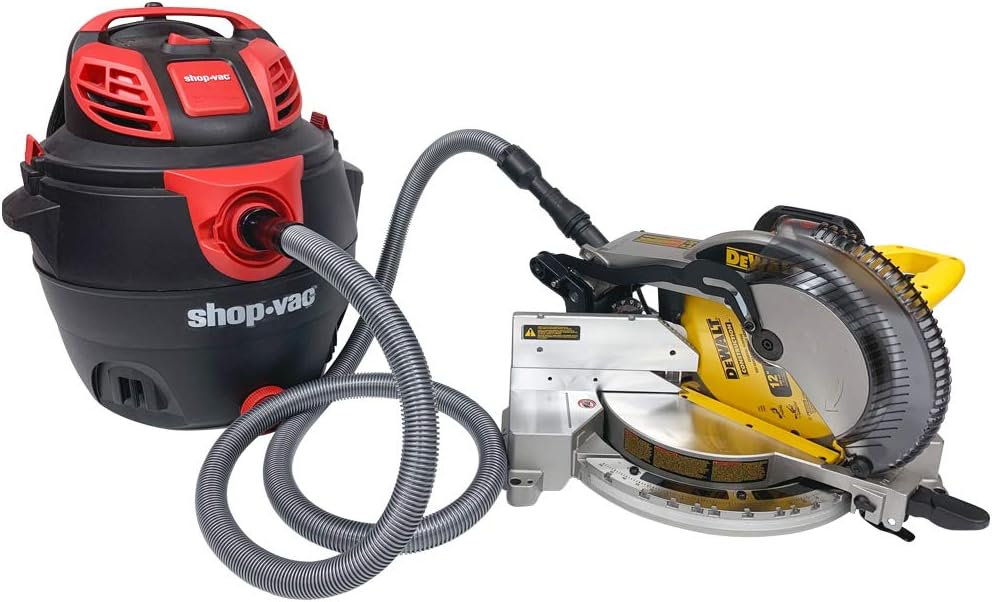 Cen-Tec Systems 94170 Premium 50 Ft. Shop Vacuum Hose with Power Tool Adapter Set Silver