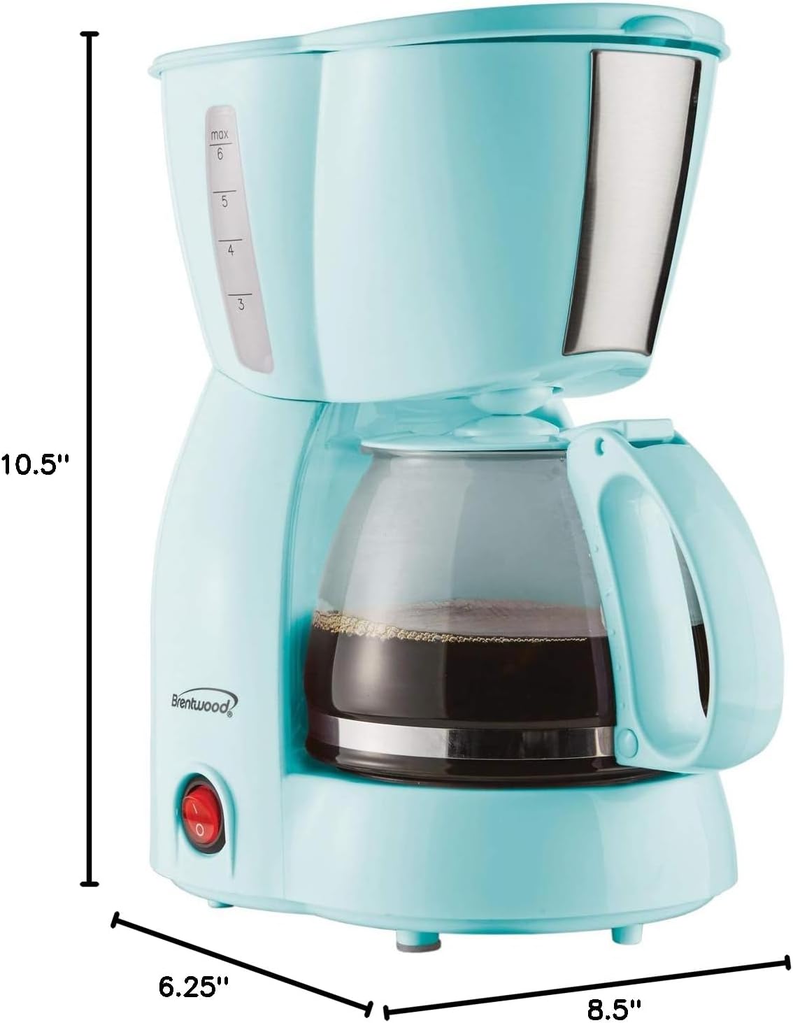 Brentwood TS-213BL 4 Cup Coffee Maker, Blue