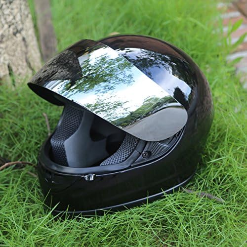 TCMT Adult Full Face Street Dirt Bike ATV Off-Road Motorcycle Helmet DOT | Washable Inner Liner, Optimized Airflow Vents, Gloss Black