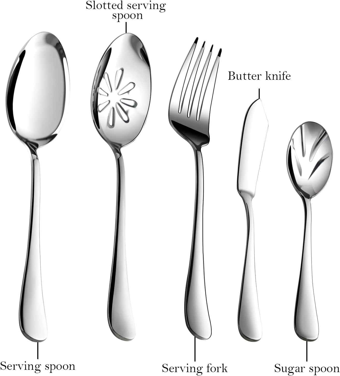 Silverware Set for 8, 40 Piece Stainless Steel Flatware Utensil Cutlery Set