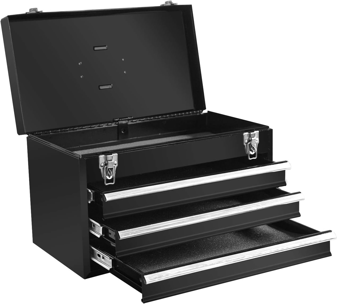 Road DAWG ATBT1204D-BLACK Torin Rolling Garage Workshop Tool Organizer: Detachable 4 Drawer Tool Chest with Large Storage Cabinet and Adjustable Shelf