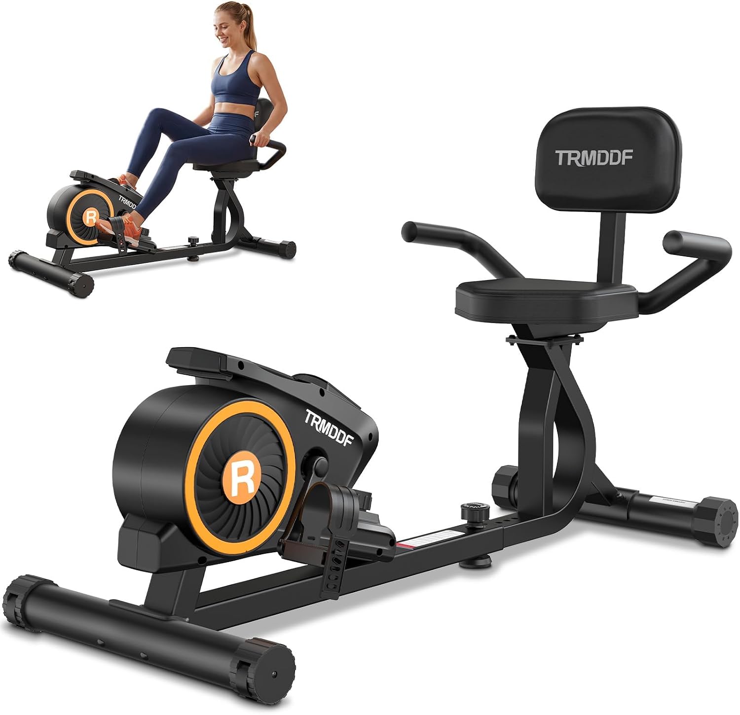 Recumbent Exercise Bike with Magnetic Resistance for Home | Recumbent Stationary Bike with 16 Resistance Levels 400 Lb Capacity
