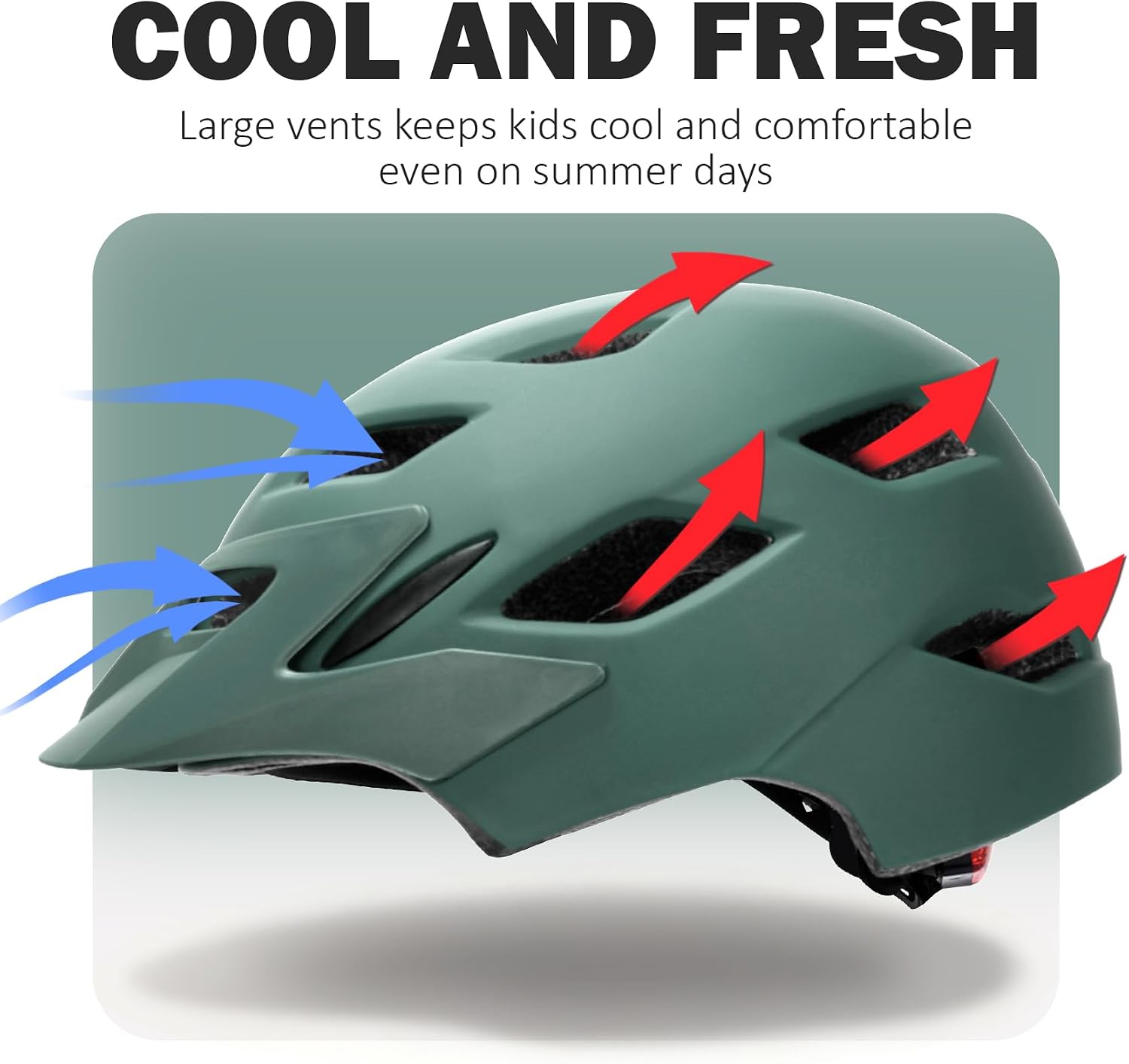 Kids Bike Helmet, Toddler Youth Helmet for Boys Girls, Ages 3-5, 5-8, 8-14