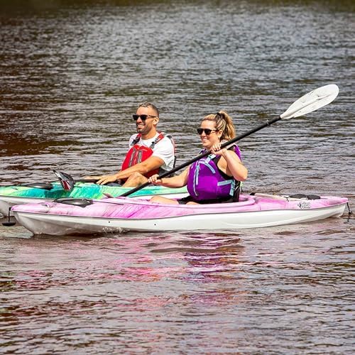 Pelican - Poseidon Paddle - Aluminum Shaft with Reinforced Fiberglass Blades - Lightweight, Adjustable Kayaks Paddles - Perfect for Kayaking Boating