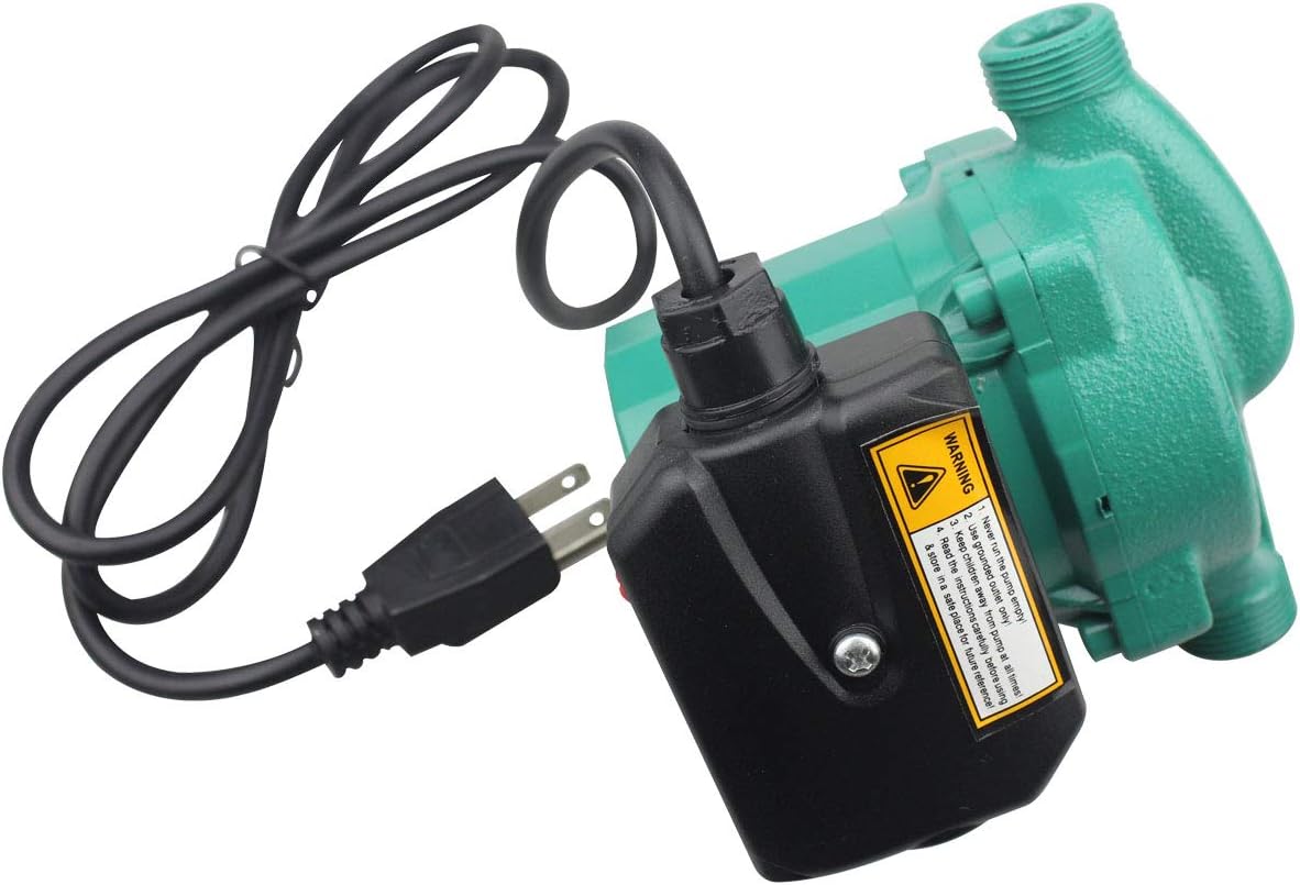 BACOENG Hot Water Recirculating Pump, Stainless Steel Head, Circulation Pump NPT 3/4", 3-Speed Control, Circulating Pump for Water Heater System