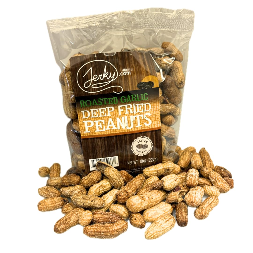 Jerky.com Deep Fried Spicy Hot Peanuts in Shell 3 Pack - Bold & Savory Peanuts - Roasted Spicy Peanuts in Shell for Human - USA Grown, Ultimate Spicy Gourmet Gift Peanuts (30oz Total)