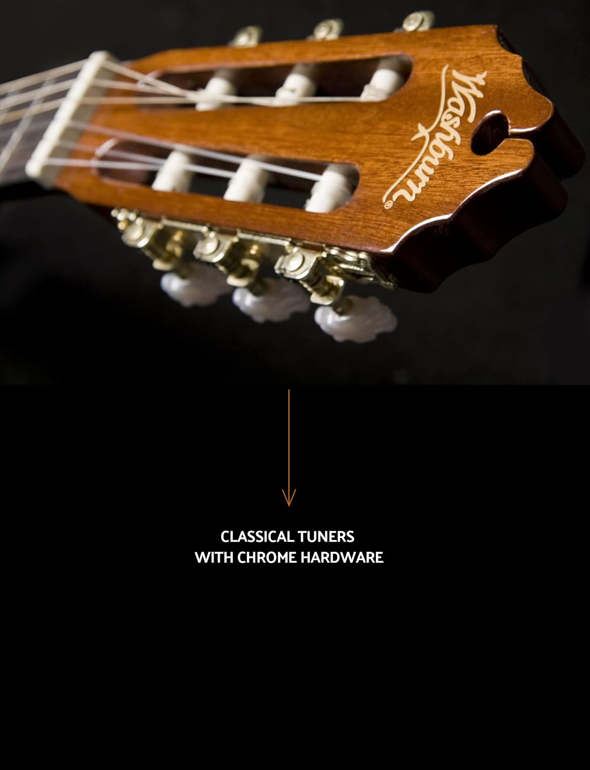 Washburn Classical C5CE Cutaway , Acoustic Electric Guitar | Nylon strings; Spruce top; Classical body; Onboard electronics