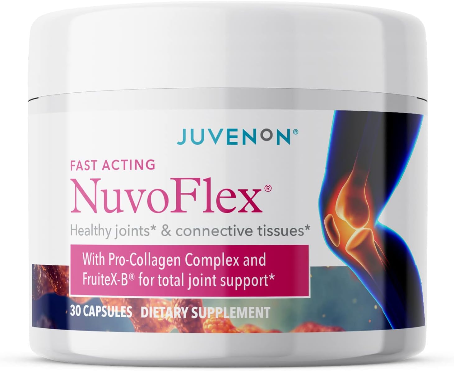 Juvenon NuvoFlex | Joint Support Supplement with Glucosamine, Chondroitin, Vitamin K, B, Mobility & Relief (30 Capsules)