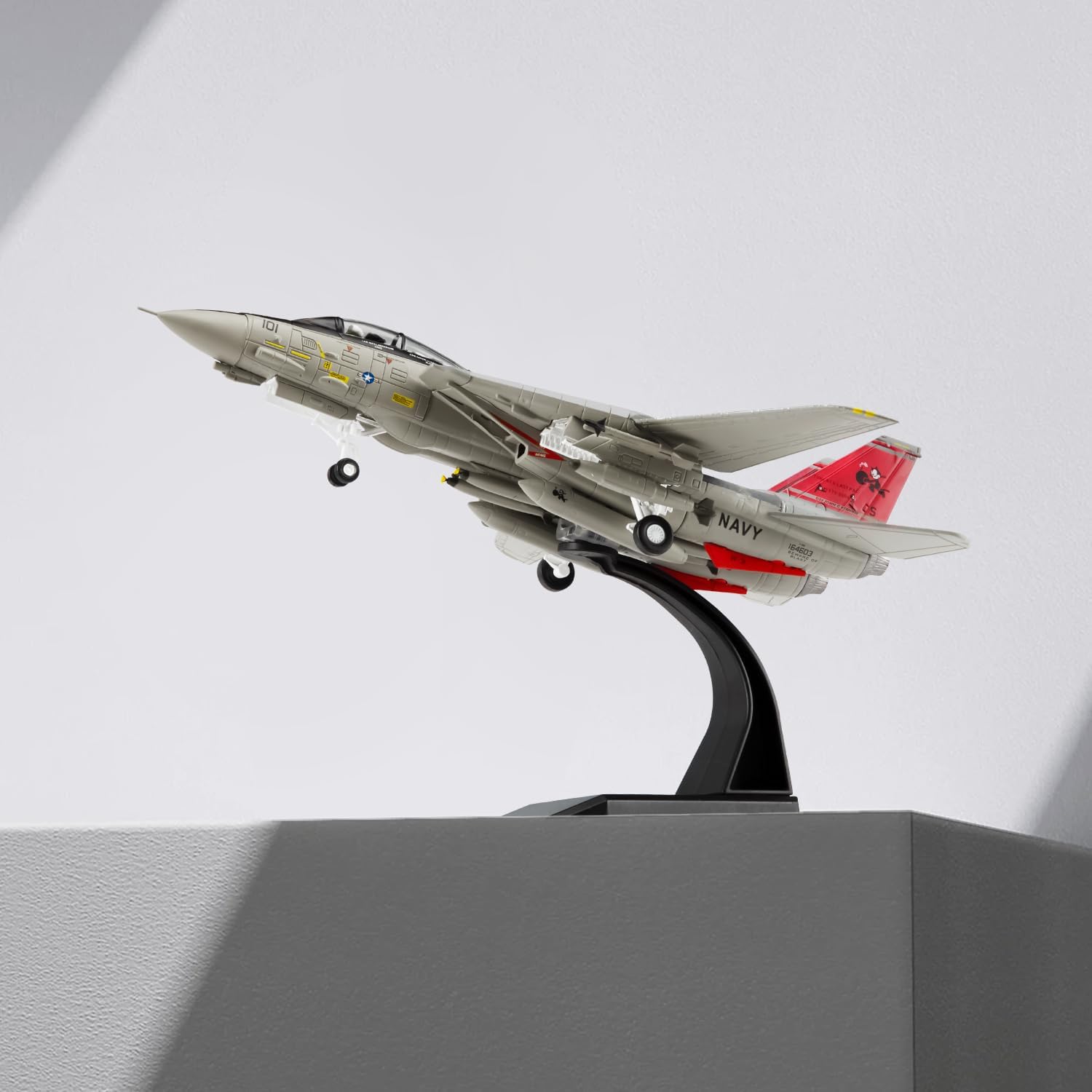 Sky Trek 1/100 Fighter Jet Model Tomcat F14 VF-31 diecast Military Airplanes Aircraft kit for Collection and Gift