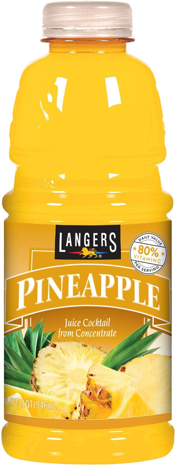 Langers Juice Cocktail, Pineapple Orange Guava, 15.2 Fl Oz (Pack of 12)
