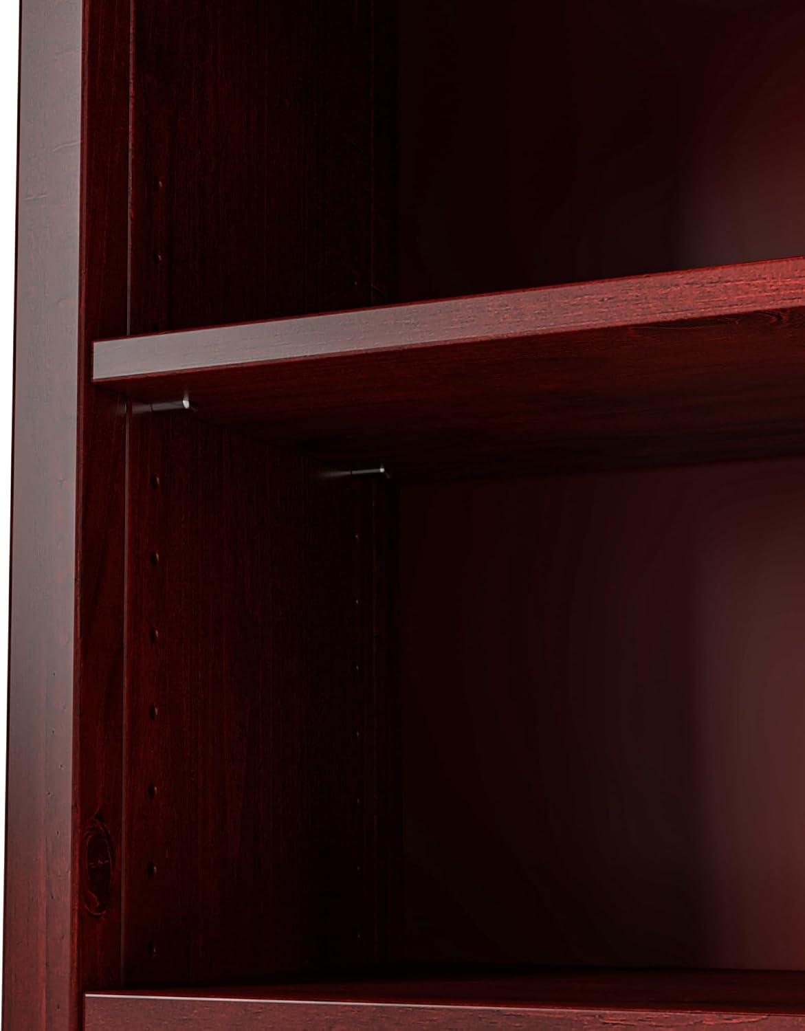 Shaker Style 3 Shelf Bookcase / Solid Wood / 36" High / Adjustable Shelving / Closed Back / Display Bookshelf for Living Room, Bedroom, Home and Office, White