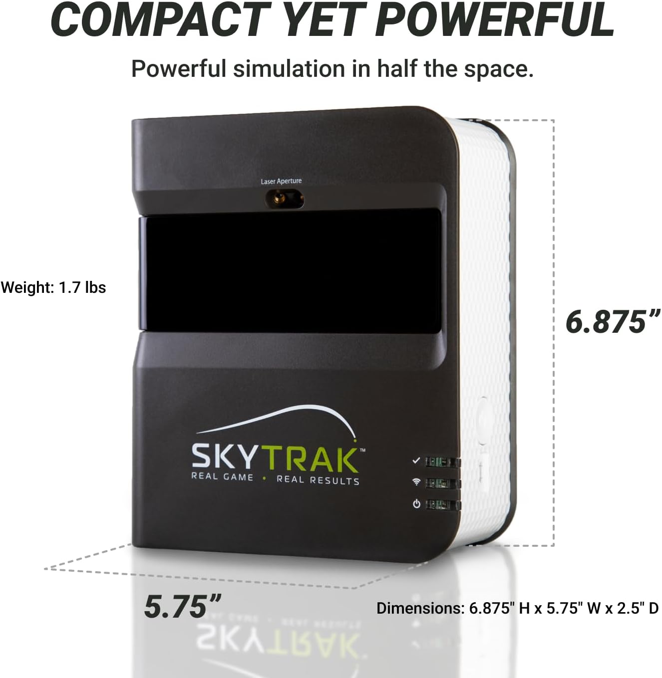 SKYTRAK Golf Launch Monitor | Photometric Technology for Ball Speed, Carry & Total Distance, Spin Rates