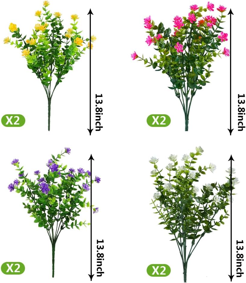 6 Bundles Artificial Flowers
