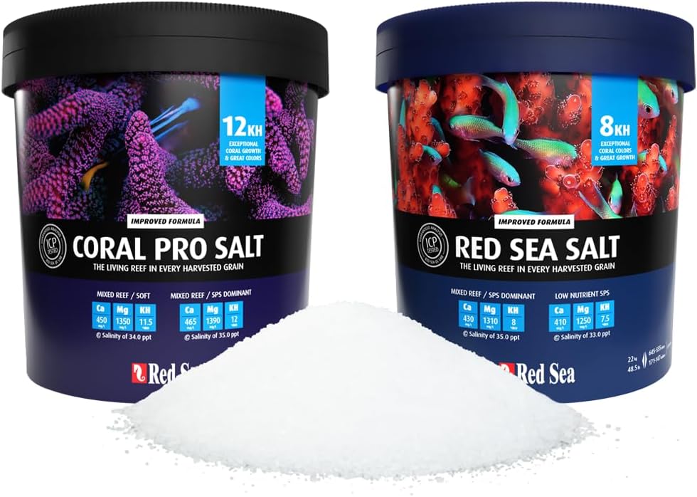 Red Sea Coral Pro Reef Salt Mix Small Bucket - Makes 55 Gallons Complete Marine Saltwater Aquarium Advanced Formula Optimal Coral Health & Stability