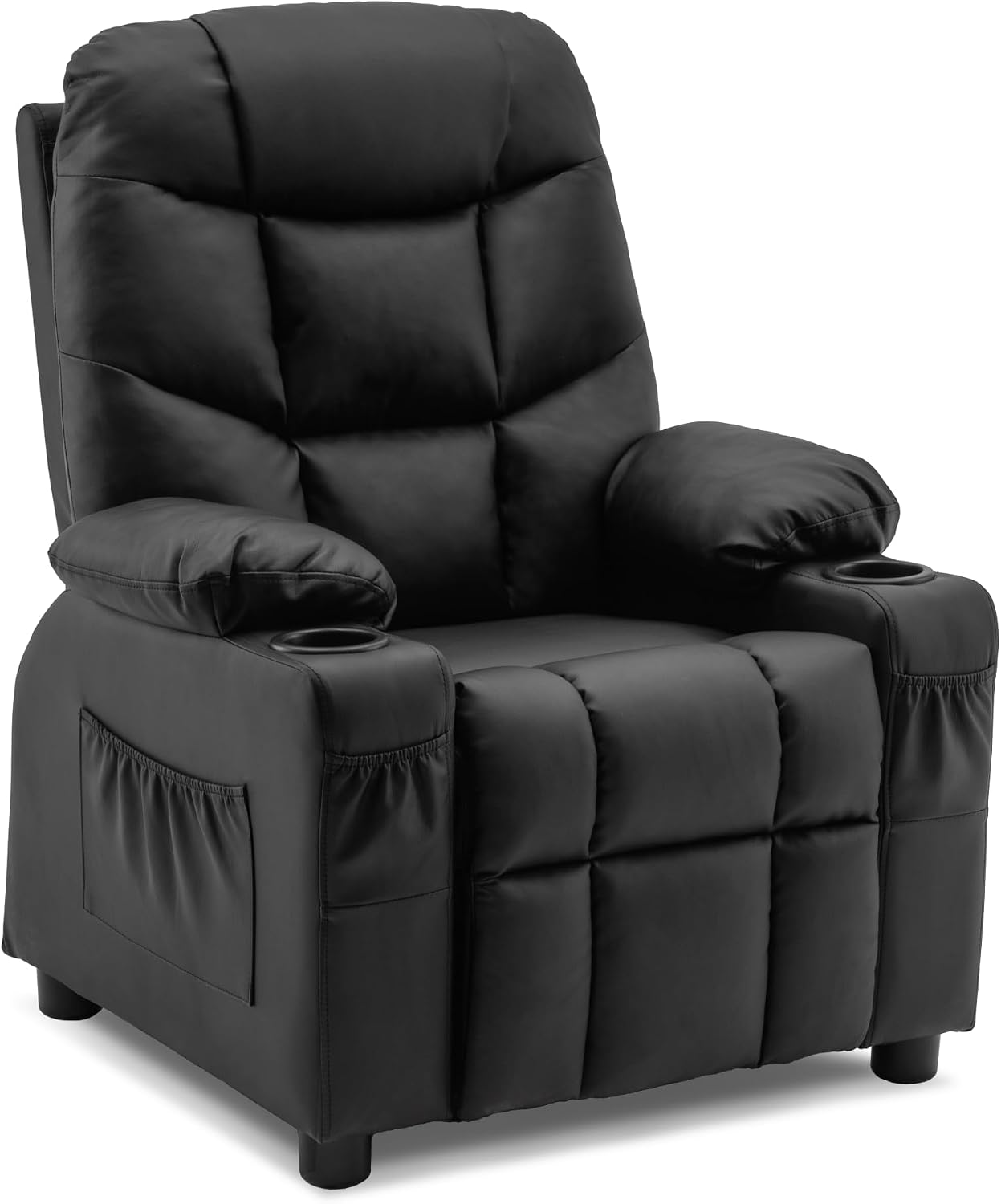 MCombo Big Kids Recliner for Ages 3+, Toddlers Recliner 7355 Velvet, Blue