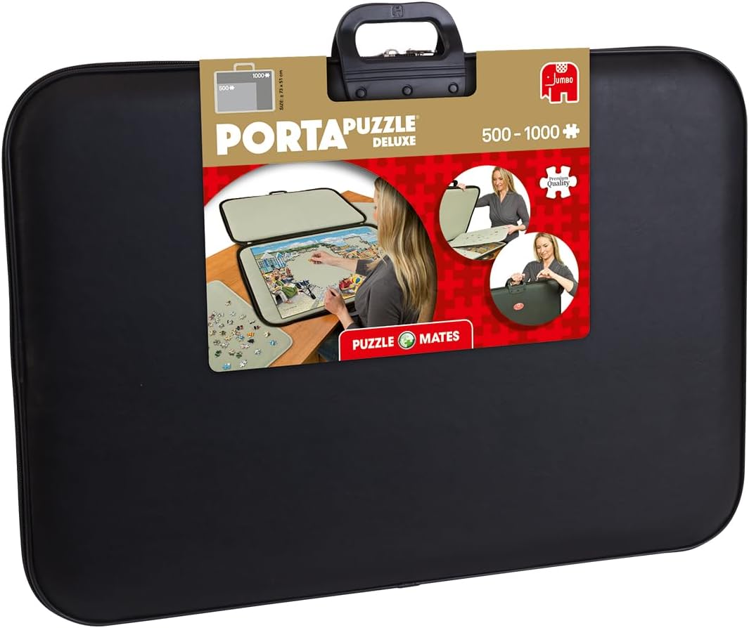 Jumbo, Puzzle Mates, Portapuzzle Deluxe - Standard 1, 000 Piece Jigsaw Storage Board Case, Jigsaw Puzzle Accessories