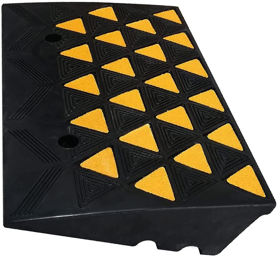 BESEA 6 Inch High Rubber Curb Ramp 23.6" Long, Heavy Duty Driveway Ramp