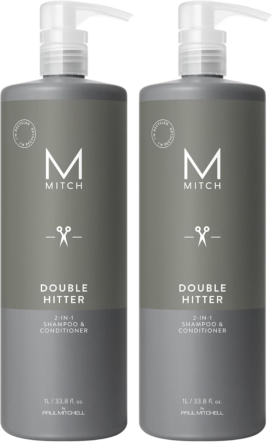 MITCH by Paul Mitchell Double Hitter 2-in-1 Shampoo & Conditioner for Men, For All Hair Types
