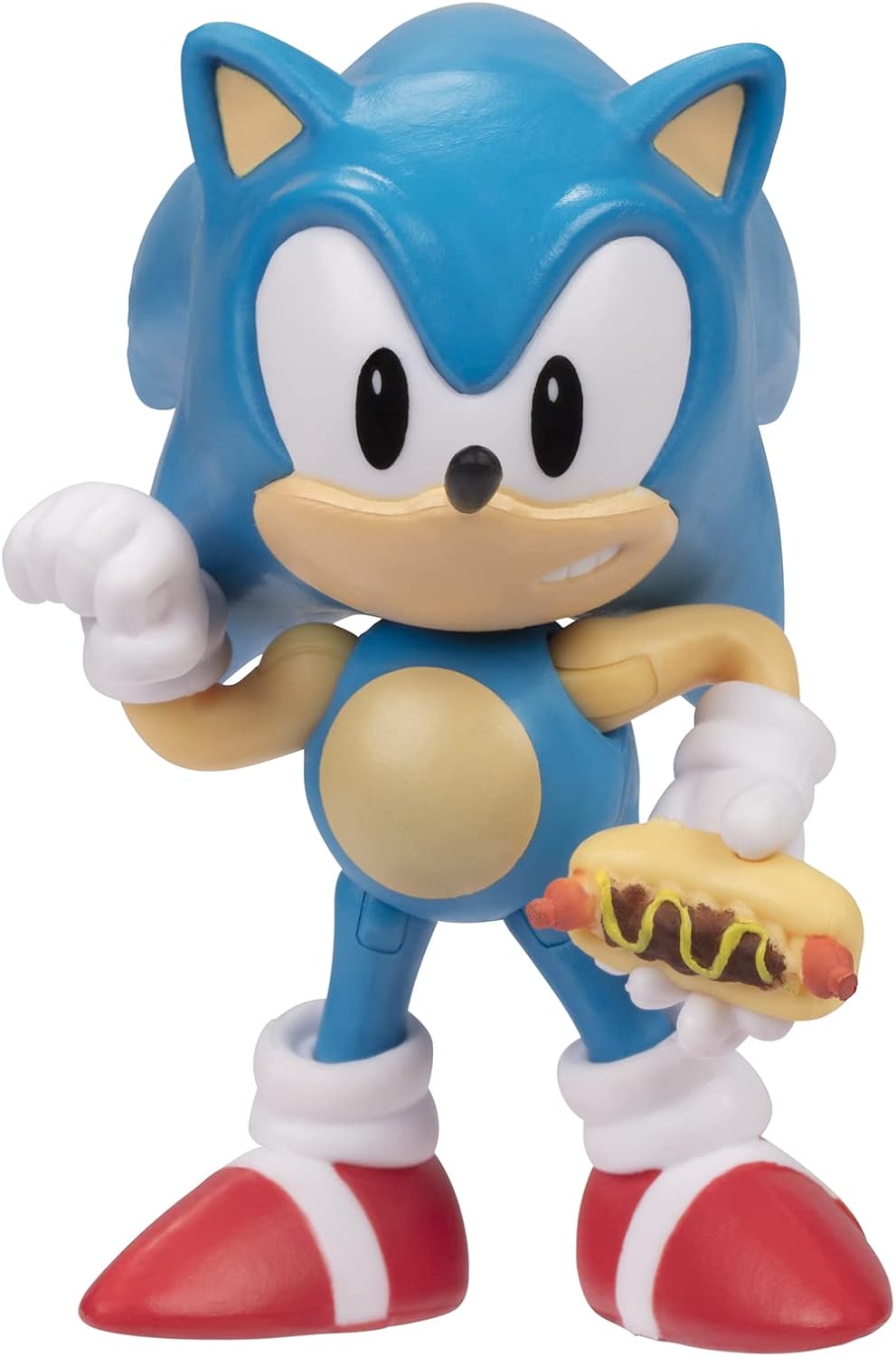 JAKKS Pacific Sonic The Hedgehog 2.5-Inch Action Figure Classic Sonic with Hot Dog Collectible Toy