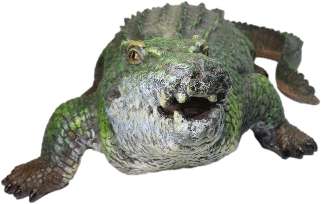 Ebros Gift 21" Long Realistic Alligator Crocodile Gallery Quality Statue As Home and Garden Decor Prank Surprise Guest Greeter of Alligators