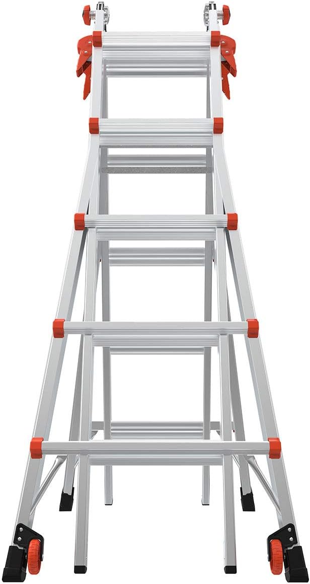 Little Giant Velocity, Aluminum Ladder, 14 ft Reach, 15413-001 | Telescoping Multi-Position Ladder with Extension, A-Frame, 90-Degree & Trestle Modes, 300 lbs. Rating