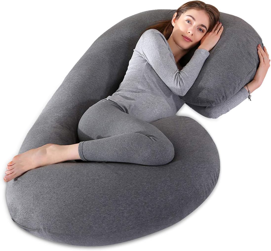 COSMOPLUS 𝐏𝐫𝐞𝐠𝐧𝐚𝐧𝐜𝐲 𝐏𝐢𝐥𝐥𝐨𝐰 𝐂𝐨𝐯𝐞𝐫 U Shaped Full Body Pillow Case 𝐂𝐨𝐯𝐞𝐫 for