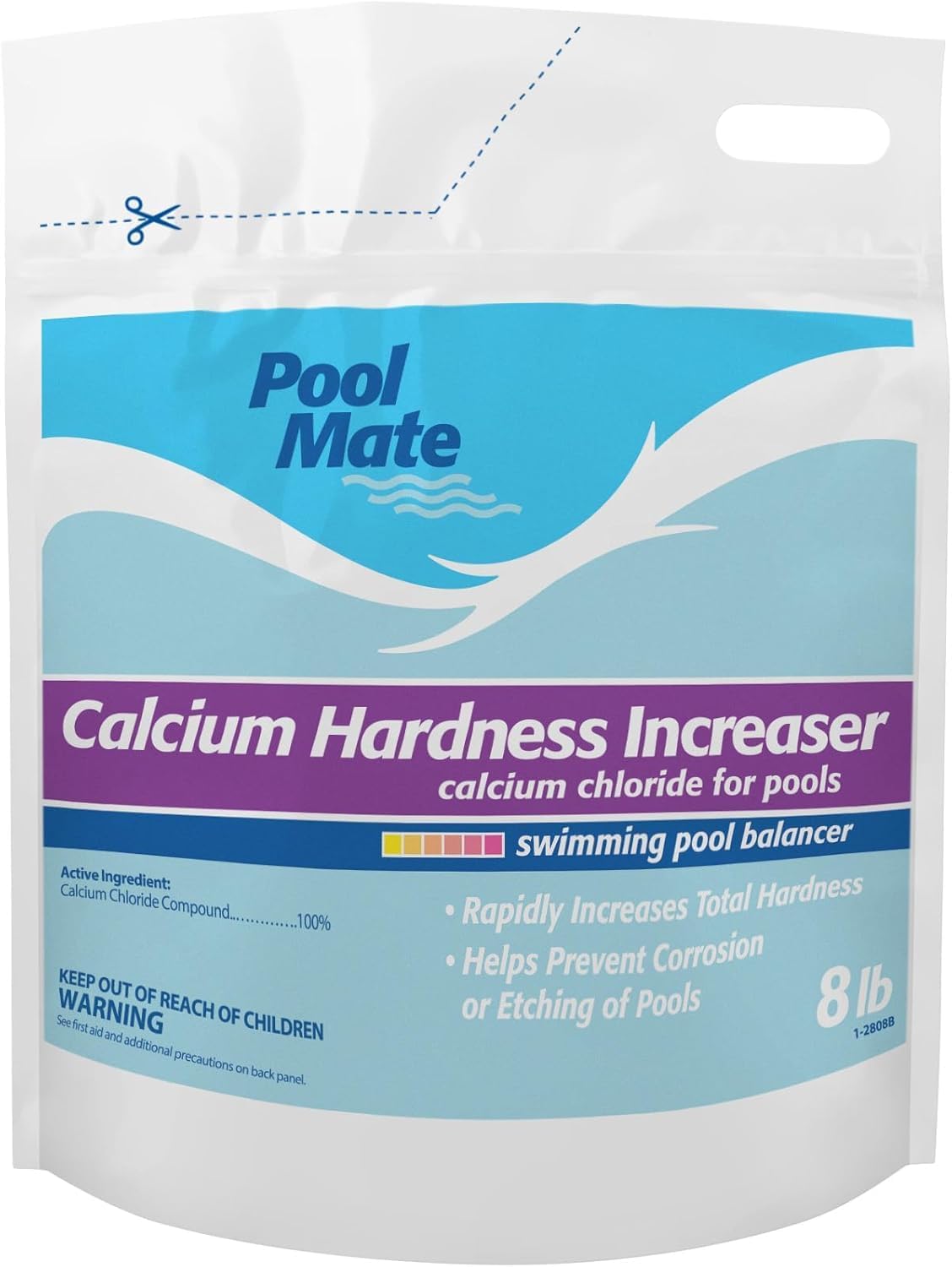 Pool Mate 25-Pounds Premium Calcium Hardness Increaser for Pools | Calcium Up, 100% Calcium Chloride, 8 ounces raises calcium hardness level 10 ppm per 5,000 gallons of water, Made in USA