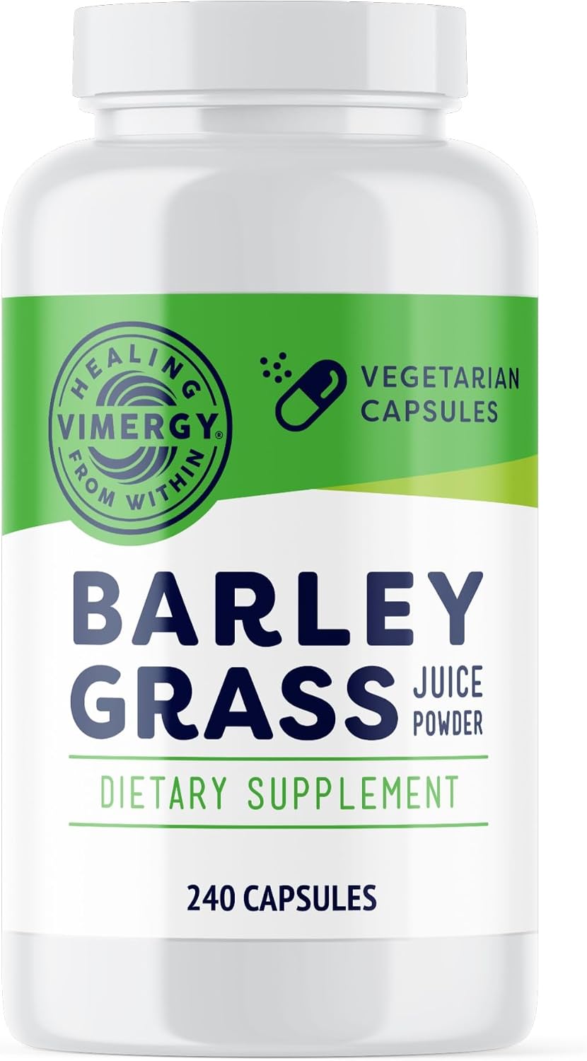 Vimergy Barley Grass Juice Powder, Organic Superfood, 250g, 63 Servings | Clean Nutrient-Dense Superfood*, Powerful Antioxidants for Cardiovascular Health*, Vegan, Gluten-Free