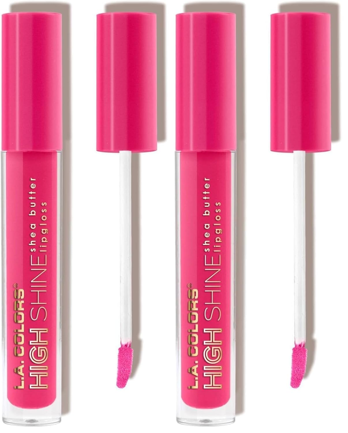 L.A. COLORS High Shine Shea Butter Lip Gloss, Baby Cakes, 0.14 Oz