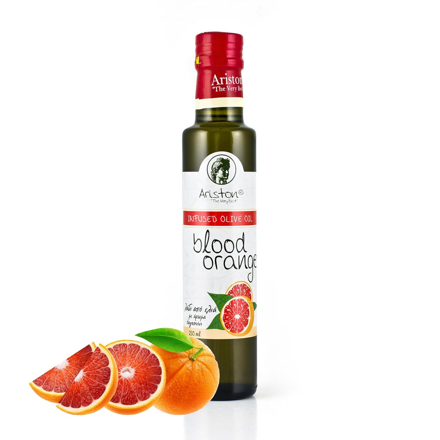 Ariston Organic Greek Olive Oil Extra Virgin, Lemon Infused, 8.45 Fl Oz | Cold Pressed Olive Oil Bottle from Greece for Cooking, Salad Dressing, Marinade & Bruschetta, Everyday Kitchen Use