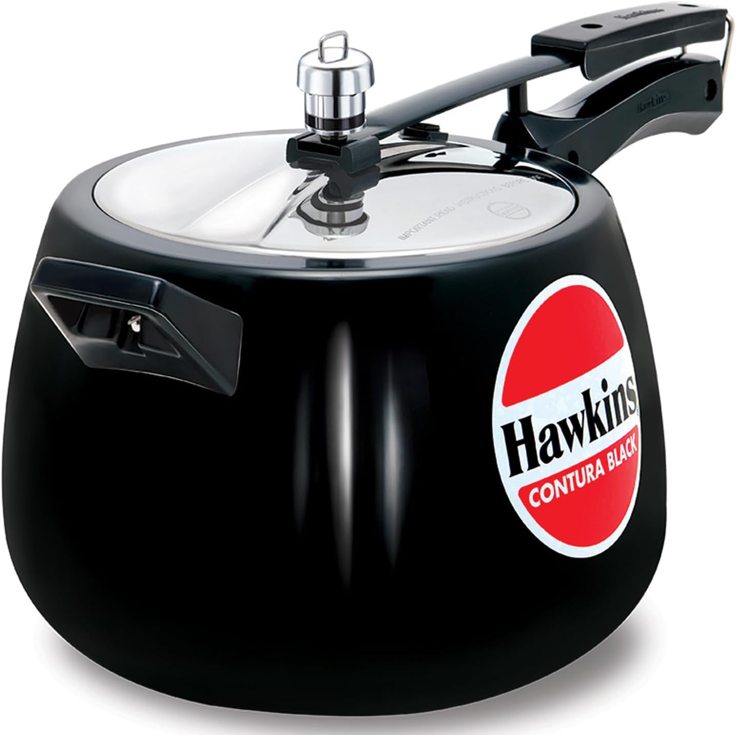 Hawkins 3.5 Litre Contura Black Pressure Cooker, Hard Anodised Inner Lid Cooker, Handi Cooker, Black (CB35)