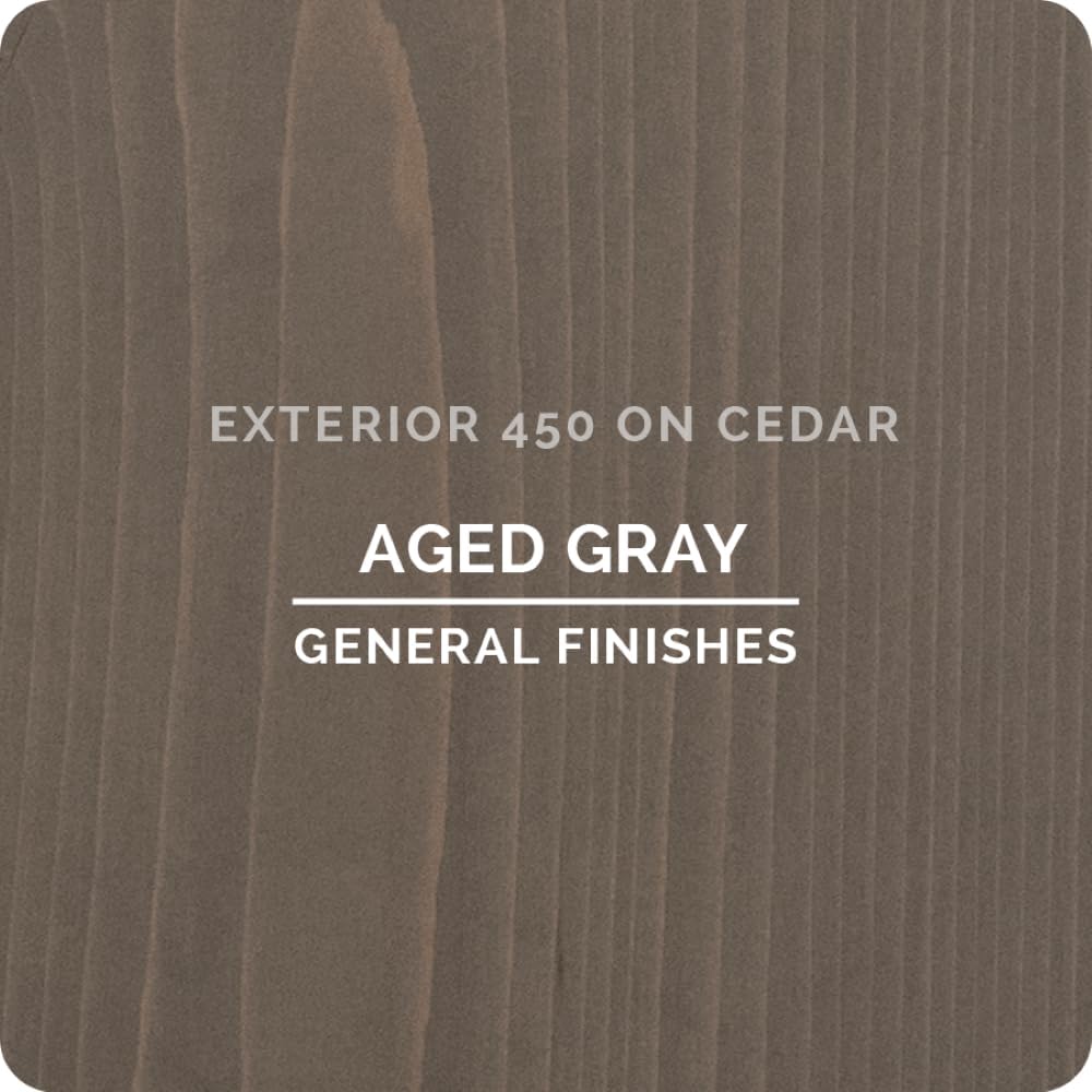 General Finishes Exterior 450 Water Based Wood Stain, 1 Quart, Cedar