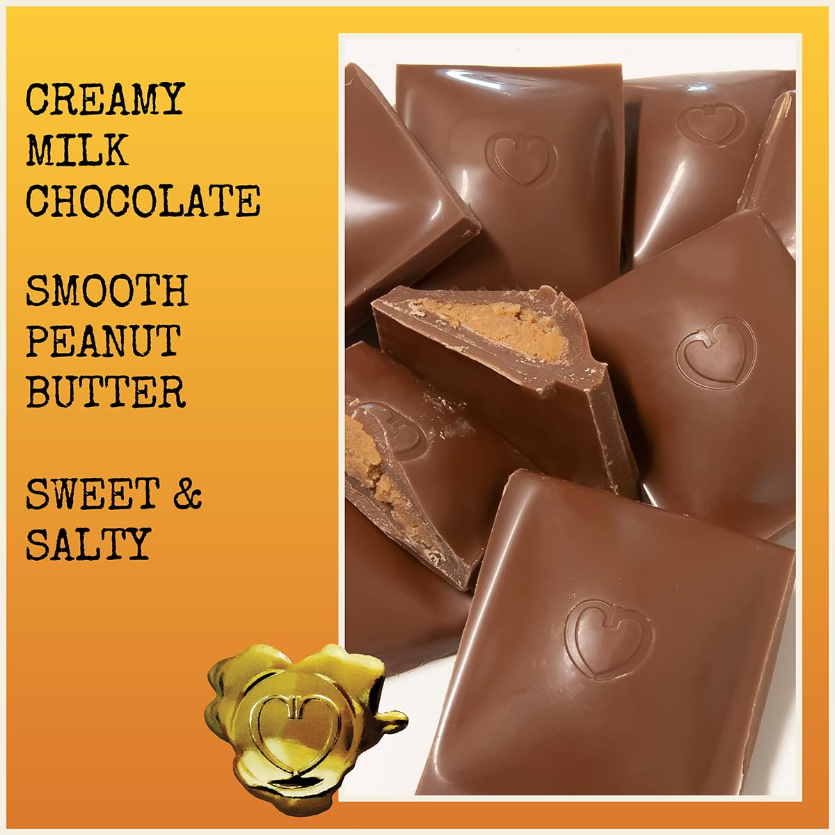 Chocolove Salted Caramel Chocolate Bars | 55% Cocoa | Silky Caramel with a Hint of Salt | Made with Premium Chocolate | Non-GMO, & Gluten-Free, 3.2 oz Bar (10 Pack)