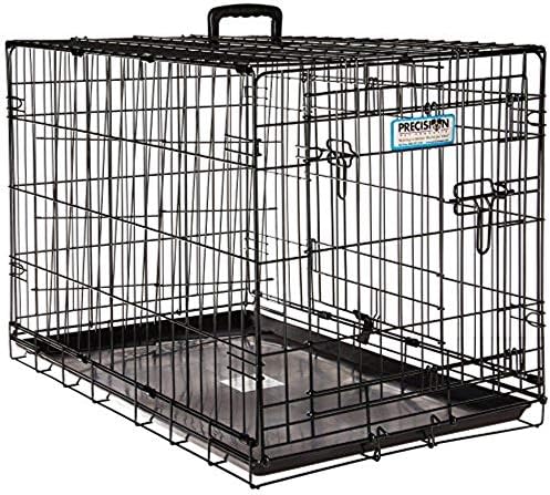 Precision Pet Products Two Door Provalue Wire Dog Crate, 24 Inch, For Pets 15-30 lbs, With 5-Point Locking System