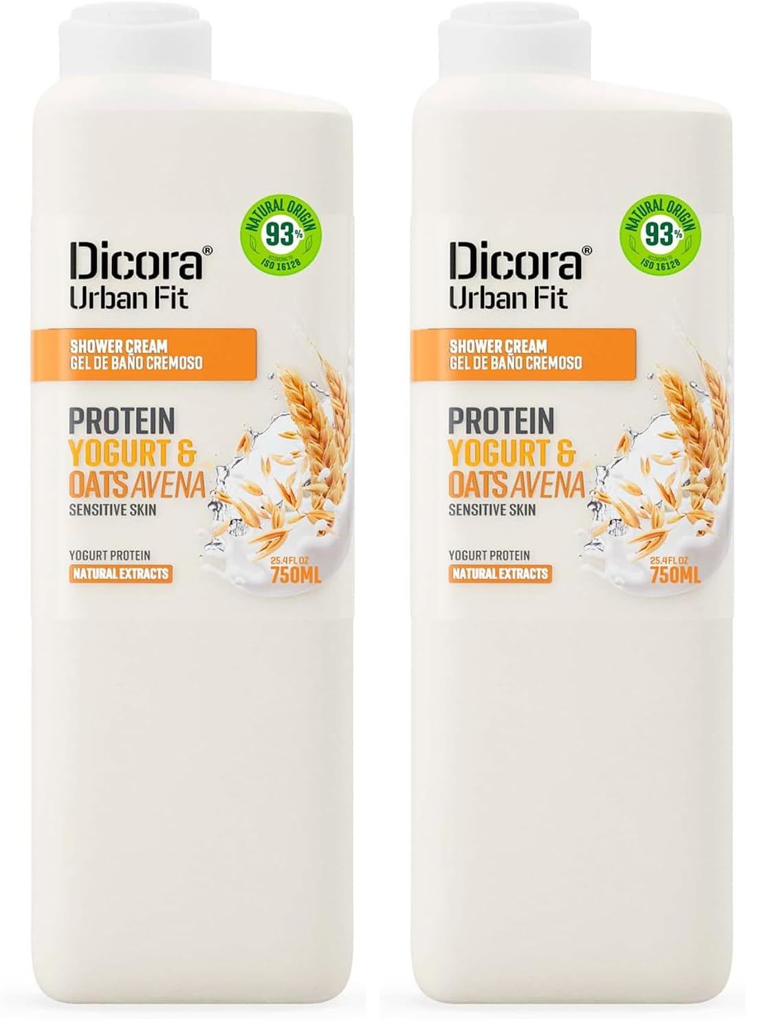 Dicora Urban Fit Shower Gel - Women and Mens Body Wash for All-Day Hydration - Prevents Premature Aging with Vitamin C - Citrus and Peach - 25.4 oz