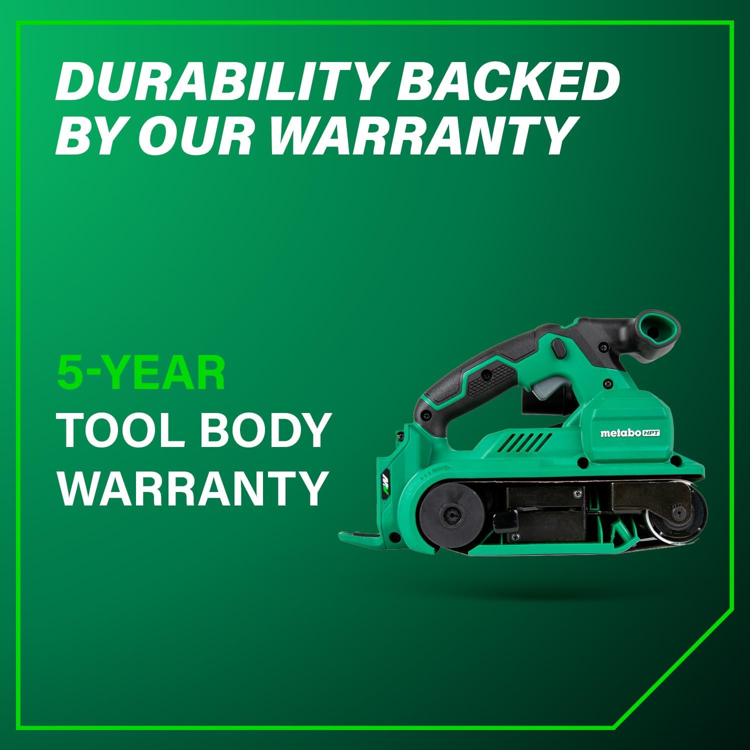 Metabo HPT Belt Sander | 3 x 21 Inch | For Woodworking | Variable Speed | 9.0 Amp Motor | Soft Grip | 5-Year Warranty | SB8V2
