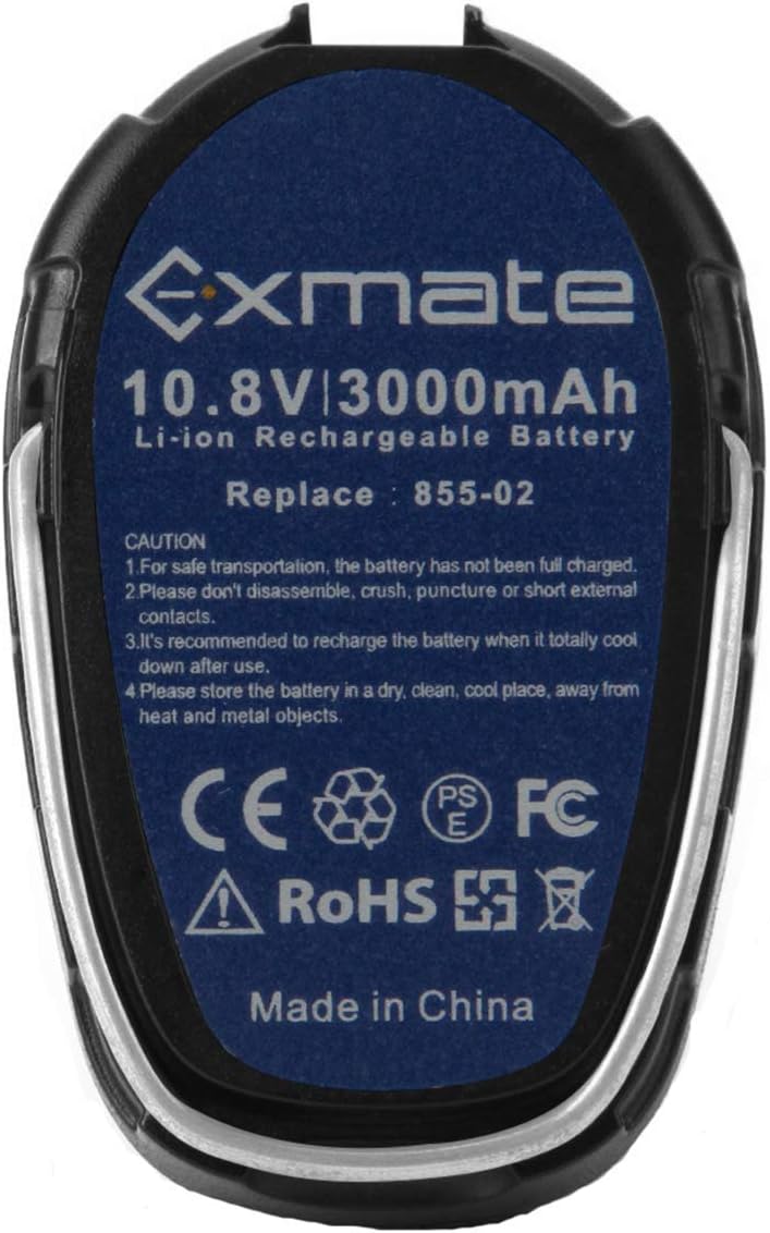 Exmate 2 Pack 10.8V 3.0Ah Battery Compatible with Dremel 855-01 855-02 8000-01 8001-01 8001-02 Cordless Tools