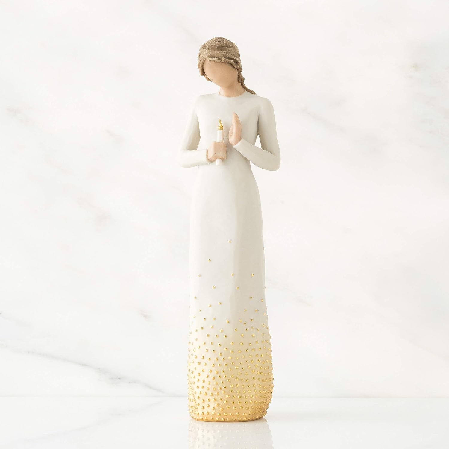 Willow Tree Quietly, Sculpted Hand-Painted Figure | Cast from a Susan Lordi Original Carving, Gift Offering Comfort, Peace, Support and Inner Strength, Includes Enclosure Card